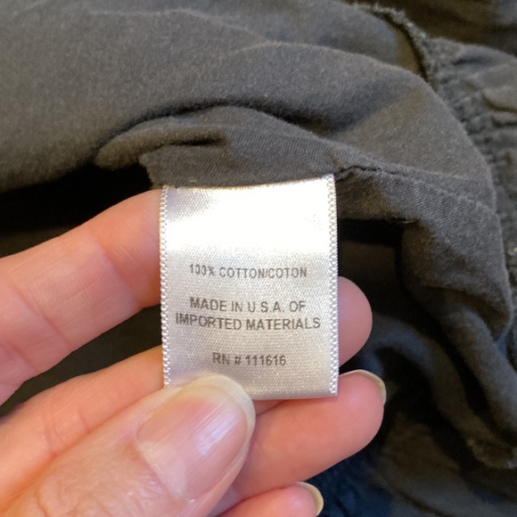 NEIGE 7 Charcoal Layered Dress Tiny Floral Print Flutter Sleeve - Picture 6 of 8